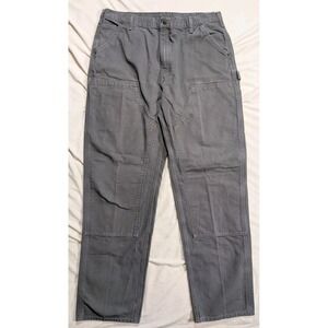 Carhartt Double Knee Distressed Carpenter Pants Mens ACTUAL 36x36 Gray B136 GVL